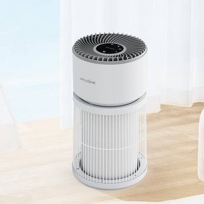 Pembersih Udara Hewan Peliharaan WiFi Cerdas 4 Kecepatan Mode Tidur Tampilan PM2.5 Filter HEPA untuk Bulu/Bau Hewan Peliharaan